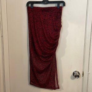 Red Leopard Skirt